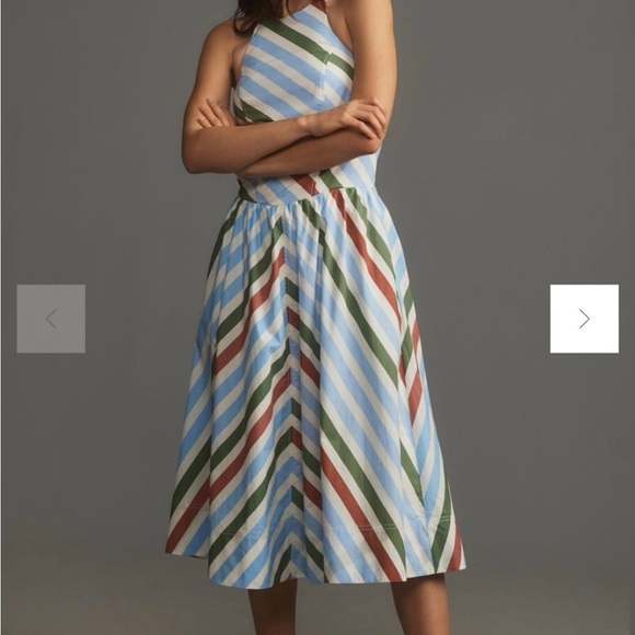 Anthropologie Dresses & Skirts - Anthropologie Blue, Green, and Red Striped Dress